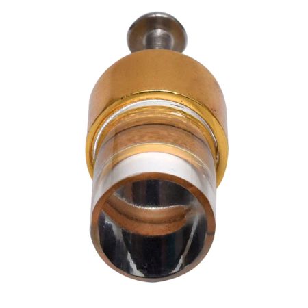 Clear Silver Tiny Cylinder Glass Cabinet knobs